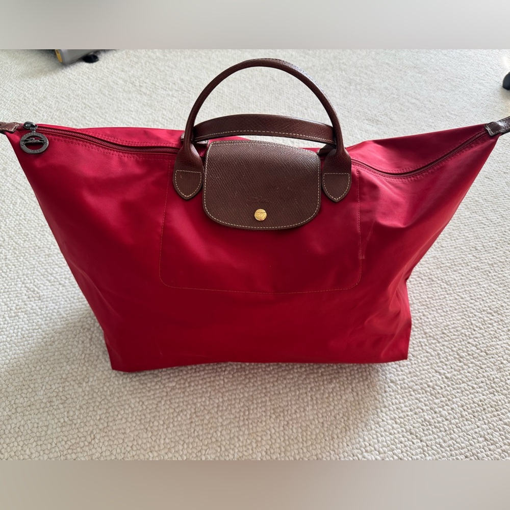Longchamp Le Pliage Original L Red Tote Bag